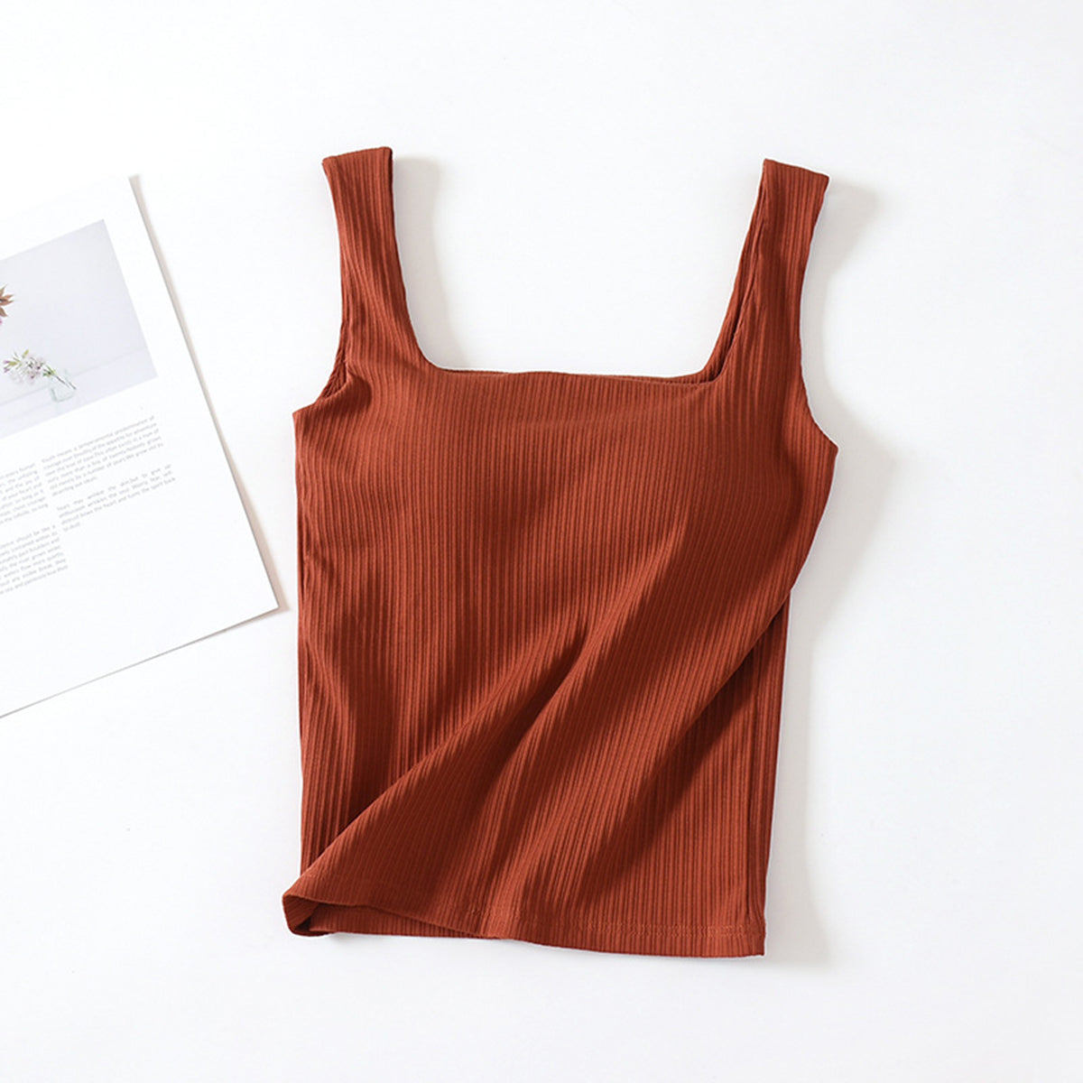 Textured Square Neck Tank