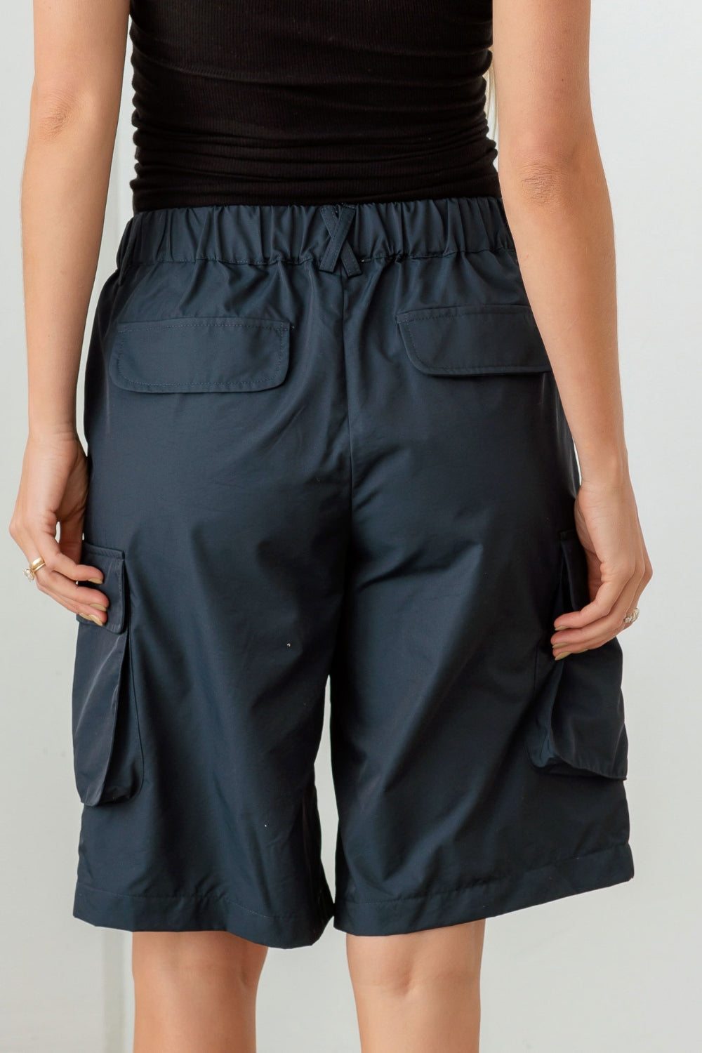 1/4 LE LIS Navy Cargo Bermuda Shorts