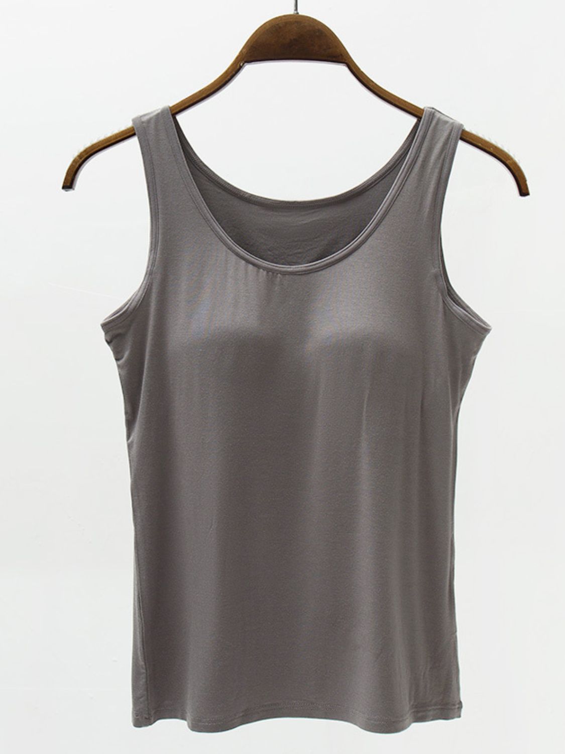 Full Size Wide Strap Modal Tank with Bra