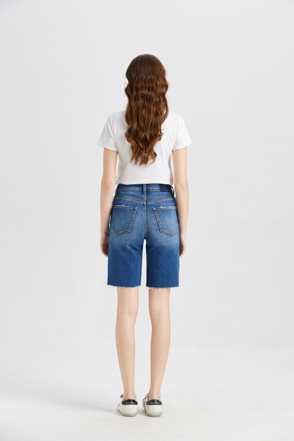 BAYEAS Full Size Super High Rise Denim Bermuda Shorts