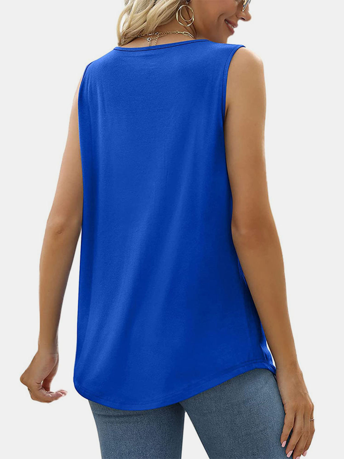 Ruched Square Neck Tank