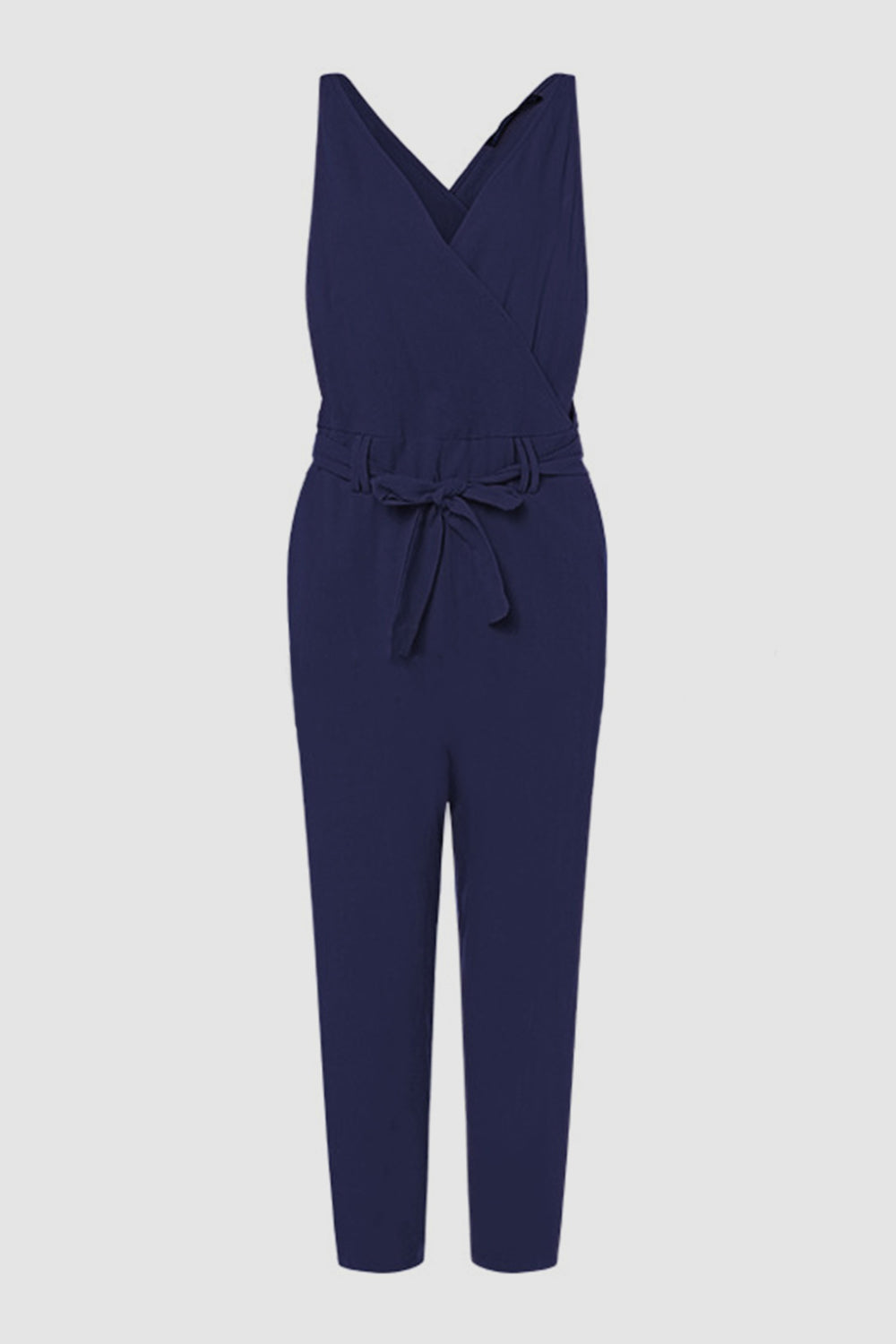 Full Size Surplice Sleeveless Jumpsuit