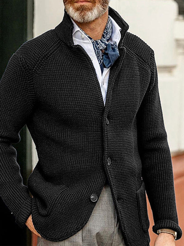 Sweater Winter Sweater Stand Collar Cardigan Foreign Trade Men's Knitted Jacket