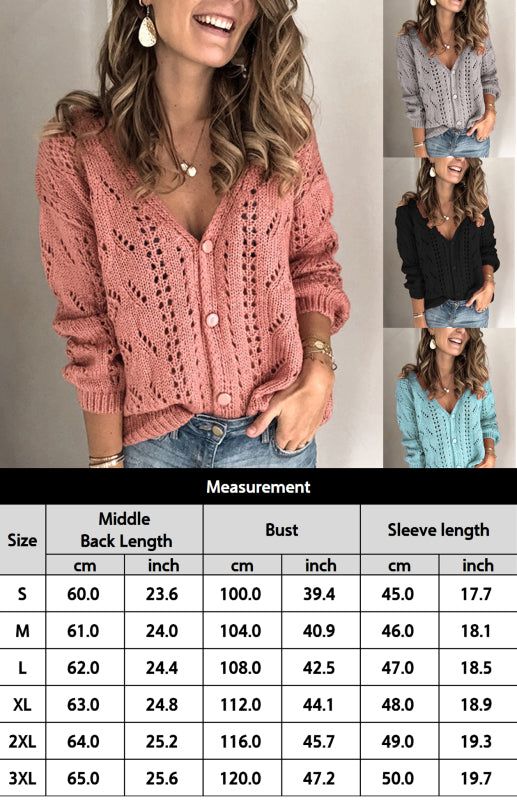 Ladies Casual Casual Fashion Knit Cardigan